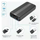 RIVACASE Внешний аккумулятор RIVACASE VA2081 20000 mAh, черный powerbank
