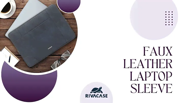 Faux Leather Laptop Sleeve - Rivacase (Water-Resistant)