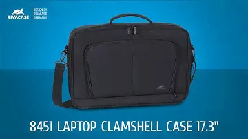 RIVACASE 8451 Black Clamshell case for laptops 17.3"