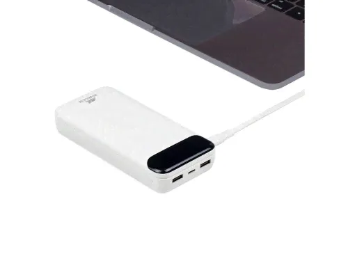 RIVACASE VA2280 (20000mAh) с дисплеем, белый, внешний аккумулятор /24-3