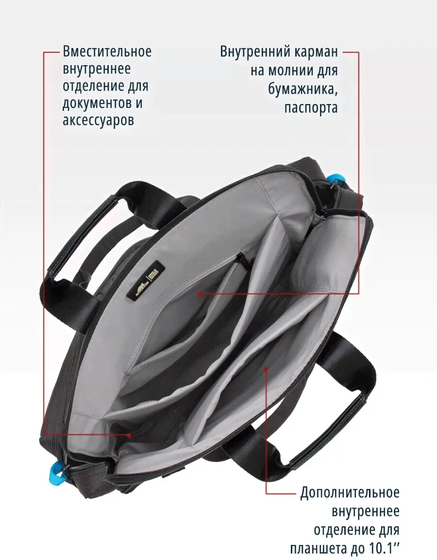 RIVACASE Кейс для ноутбука до 15" RIVACASE 8930 Black сумка для ноутбуков-3