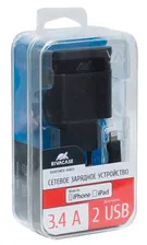 Сетевая зарядка RIVACASE Rivapower VA4125 + Lightning черный